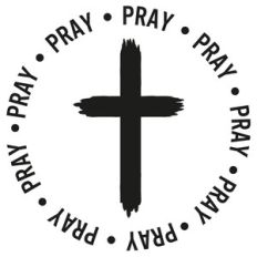 Pray Cross Word Quote Circle