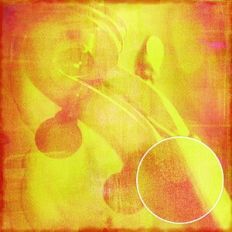 Yellow Red Violin Music Monoprint Background Pattern