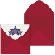 Env Stars Outline Flap 6x6