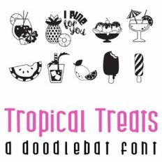 Tropical Treats Doodlebat Font