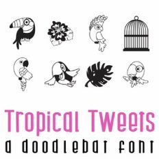 Tropical Tweets Doodlebat Font
