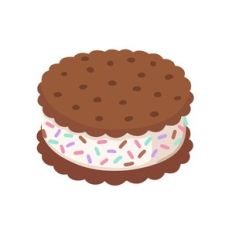 Cookie Ice Cream Sandwich with Sprinkles