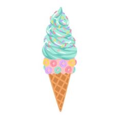 Cereal Soft Serve Ice Cream Cone