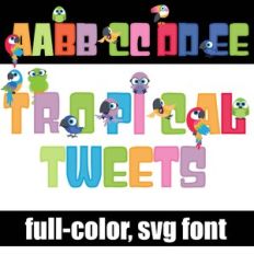 Tropical Tweets Color Font
