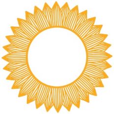 Sunflower Circle Border Frame