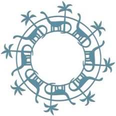 Diplodocus Dinosaur Circle Frame Border