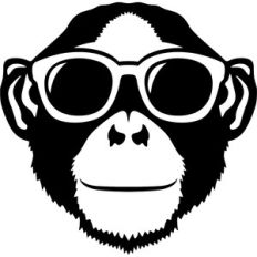 chimpanzee silhouette