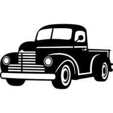 classic old truck silhouette