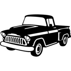 classic old truck silhouette