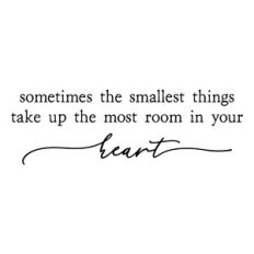 sometimes the smallest things take up the most room in your heart