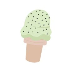 Mint Ice Cream Cone