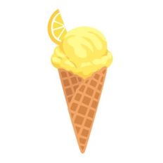 Lemon Ice Cream Cone