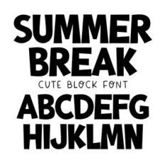 BFC Summer Break Chunky Cute Block Playful Font
