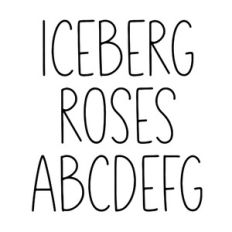 BFC Iceberg Roses Simple Skinny Handwriting Font