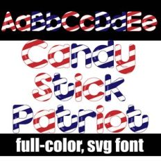 Candy Stick Patriot Color Font