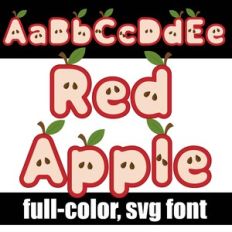 Red Apple Color Font