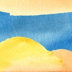 Beachy Watercolor Painting