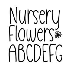 BFC Nursery Flowers Hand Lettered Cute Handwriting Font