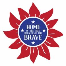 American Sunflower Home of The Free Because of the Brave