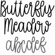 butterfly meadow script font