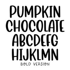 BFC Pumpkin Chocolate Bold Brush Simple Handwriting Font