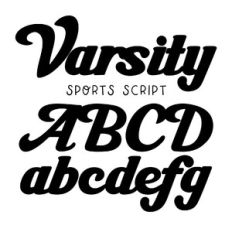 BFC Varsity Sporty Script Baseball Sports Font