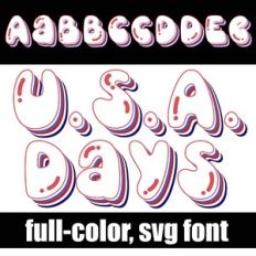 USA Days Color Font