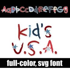 Kids U.S.A. Color Font