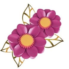 Flower with leaf 03