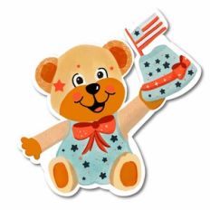 American Teddy Bear Print and Cut Design