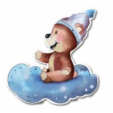 Baby Bear on cloud - Print and Cut Nursery Design