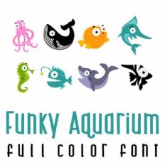 Funky Aquarium Full Color Font