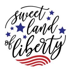 Sweet Land Of Liberty with US Flag