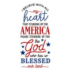 Standing Up For America, Inspirational Quote