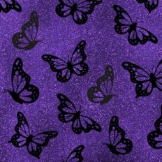Butterflies Purple Glitter Background Pattern