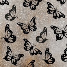 Butterflies Platinum Glitter Background Pattern