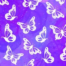 Lilac Alcohol Ink Butterflies Background Pattern