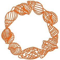 Sea Shell Beach Circle Border Frame Garland