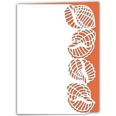Sea Shell Beach Lace Edged Card
