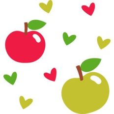 apples and hearts