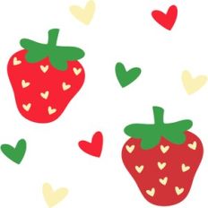strawberries and hearts