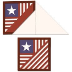 Card Stars Diag Stripes Foldover 6x6