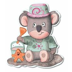 Cute Koala at the Beach Print n Cut Design