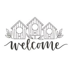 Birdhouse Welcome Sign