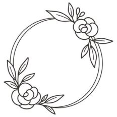 Circle Floral Leaf Frame