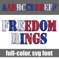 Freedom Rings Color Font