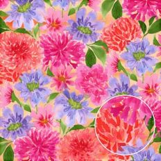 Pink Coral Mauve Watercolor Blossoms Floral Background Pattern