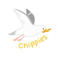 Seagull Flying with Chip