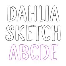 BFC Dahlia Sketch Outline Simple Handwriting Sketch Font