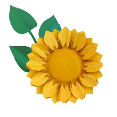 Sunflower For Print and Cut 2 with foliage